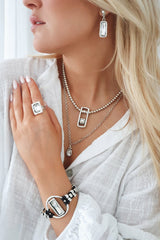 Topaz necklace, silver