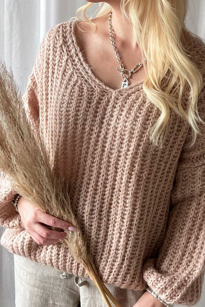 Annie mohair blend knit, light caramel