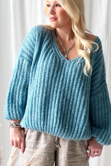 Annie mohair blend knit, blue