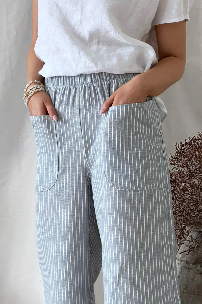 Carpenter pants, blue stripe