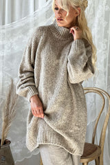 Cuddle up knit dress, sand