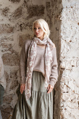Anemone wool scarf, rose