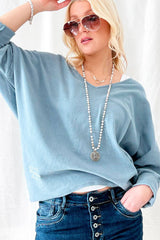 Miley cotton shirt, blue