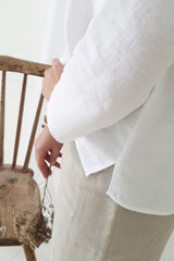 Timeless linen shirt, white