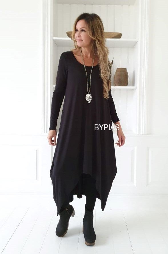 Dahlia tricot dress, black